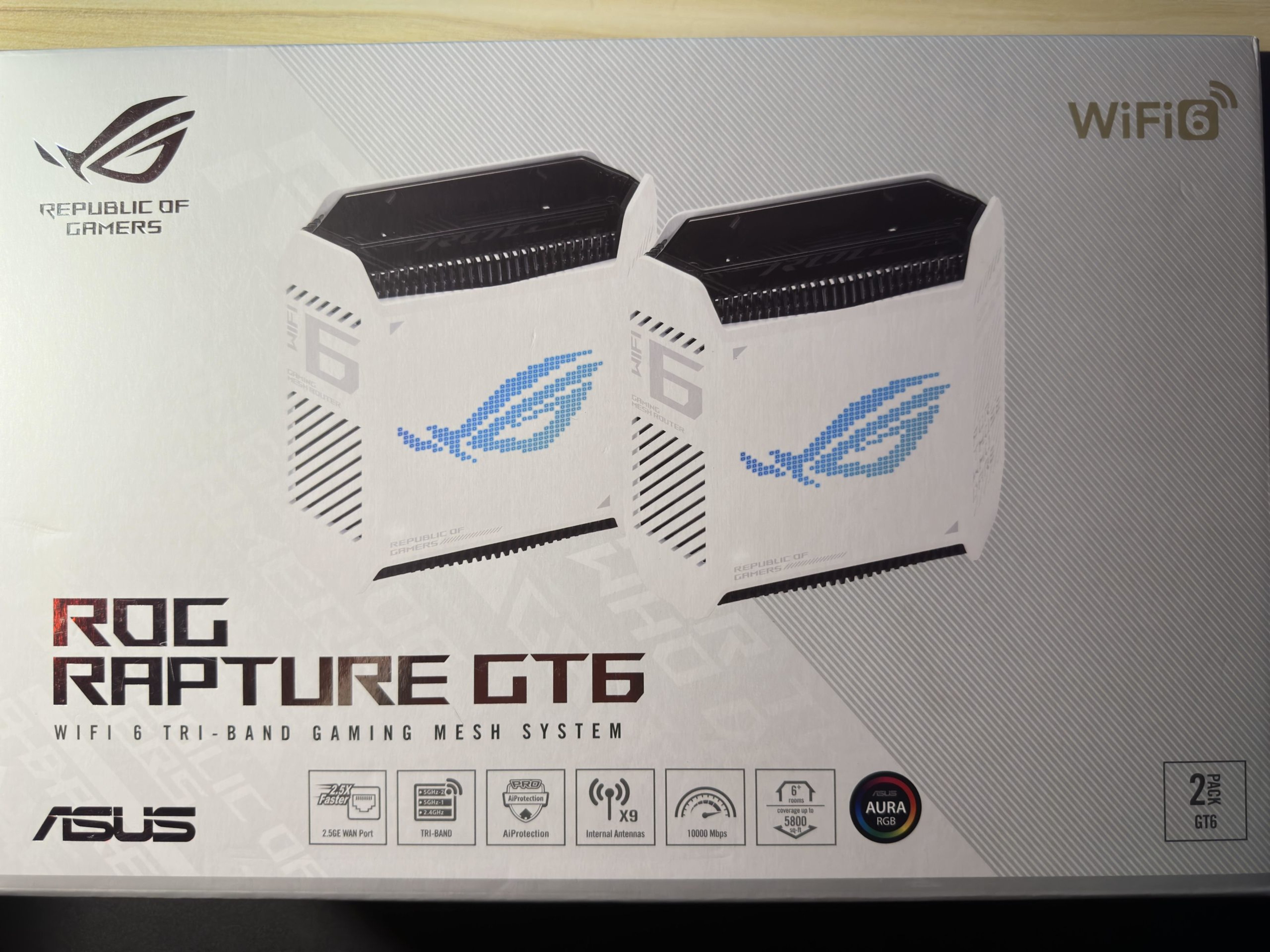Asus Rog Rapture GT6, Recensione – Straordinario router mesh Copertina
