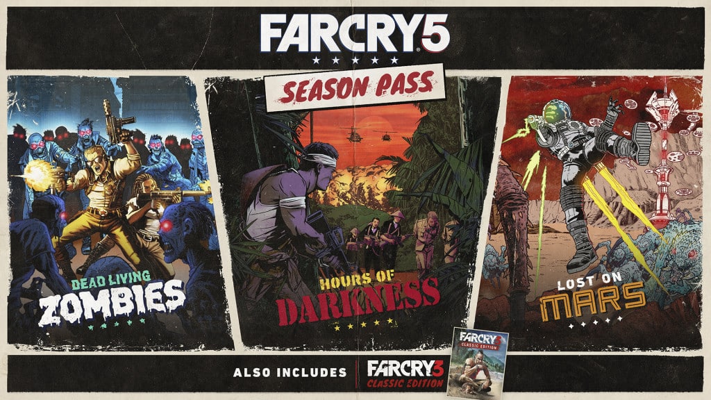 Far cry 5: nuove informazioni riguardanti i dlc post lancio, i personaggi, la modalità arcade e il season pass.